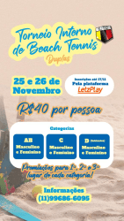  TORNEIO INTERNO BEACH TENNIS SJTC  - C Masculino 