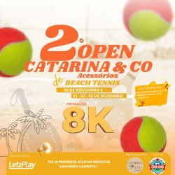 2º OPEN CATARINA & CO ACESSÓRIOS DE BEACH TENNIS  - 70 + masculino