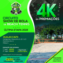 Circuito  Show de Bola de Beach Tennis  - Categoria Mista C 