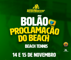 BOLÃO PROCLAMAÇÃO DO BEACH TENNIS  - CATEGORIA FEMININO C 