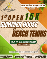 1º OPEN SUMMER HOUSE BEACH TENNIS - MASCULINA 30+