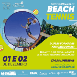 Torneio Interno Germânia de Beach Tennis SHC - Etapa 3 - 1 e 2 Dezembro