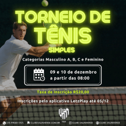 Torneio Interno de Tênis CAV - Simples  - Categoria B masculino