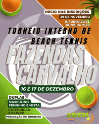 TORNEIO INTERNO DE BEACH TENNIS FAZENDAS CARVALHO