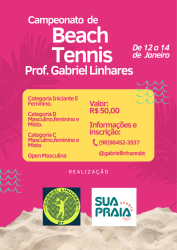 Torneio de Beach Tennis Prof.Gabriel Linhares - CATEGORIA C FEMININA 