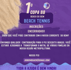 1 COPA BB - BEACH DO BEM - BEACH TENNIS 