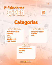 1ª Fisioderme OPEN - +40 Masculino (LOCAL)