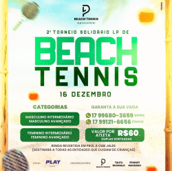 2 TORNEIO SOLIDARIO LP DE BEACH TENNIS - Feminino Avançado 