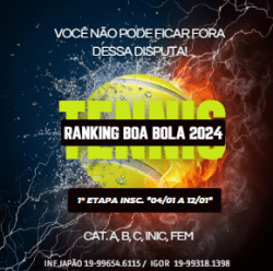 RANKING BOA BOLA TENNIS 2024  - RANKING BOA BOLA TENNIS 2024 - CATEGORIA  C - 3 ETAPA