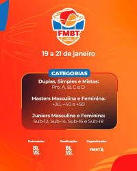 FMBT 300 - Open Seasons Juniors - Dupla Masculina Sub 16