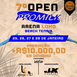 7º OPEN PROMILK ARENA LOKO BEACH TENNIS JK200 - MISTA 30+