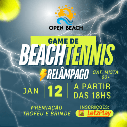 GAME DE BEACH TENNIS RELAMPAGO OPEN BEACH FRUTAL - MISTA 60+