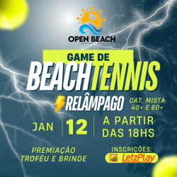 GAME DE BEACH TENNIS RELAMPAGO OPEN BEACH FRUTAL - MISTA 40+