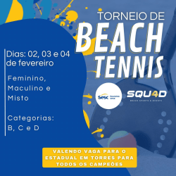 Torneio Beach Tennis Squ4d/Sesc - 03 DE FEVEREIRO - FEMININO D