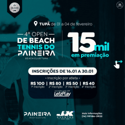 4º OPEN DE BEACH TENNIS DO PAINEIRA JK300 - MASCULINA 30+