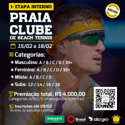 1ª Etapa Interno Praia Clube de Beach Tennis - 2024 - Masculino A