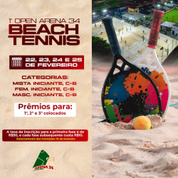 1º Open Arena 34 Beach Tenis - INICIANTE MASCULINO