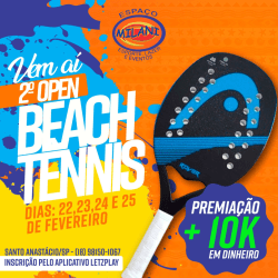 2º OPEN BEACH TENNIS 22,23,24 e 25 FEVEREIRO/24 - Mista C