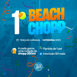 1o Beach Chopp Pé na Areia Beach Club - Categoria Única