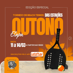 Torneio de Beach Tennis das Estações - Etapa Outono - Feminino B