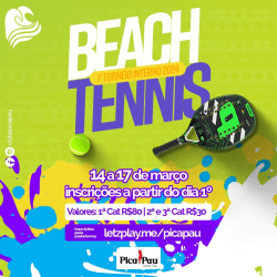 1º TORNEIO INTERNO BEACH TENNIS 2024 - PICA PAU COUNTRY CLUB - Mista D