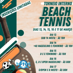 Torneio Interno Beach Tennis - +40 Masculino