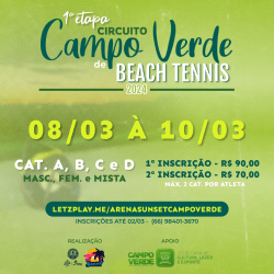 1° ETAPA CIRCUITO MUNICIPAL DE BEACH TENNIS - MASC D