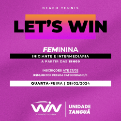 LET'S WIN - FEMININO - INICIANTE