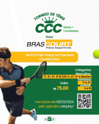 Torneio de tênis CCC etapa: Brascourt  - 1ª classe masculino 