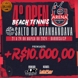 4º OPEN DE BEACH TENNIS ARENA PBT SALTO DO AVANHANDAVA JK200 - MISTA INICIANTE