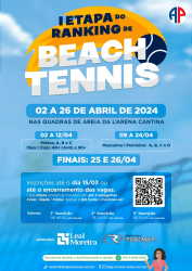 I Etapa do Ranking de Beach Tennis 2024 - Feminino 40+ (A+B)