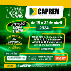 1° OPEN BEACH TÊNIS CAPREM CONSTRUTORA  - Mista iniciante 