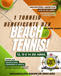 1° Torneio de Beach Tennis Beneficente DZN e Spazio Verde 1