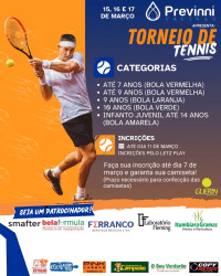 Previnni Vacinas Torneio de Tennis - 9 anos (Bola Laranja)