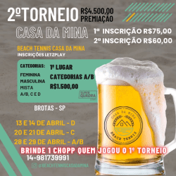 2º TORNEIO JOGAR E BEBER  - Feminina D