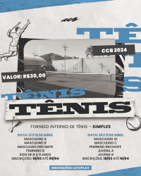 TORNEIO INTERNO DE TÊNIS - SIMPLES CCB 2024 - MASCULINO A