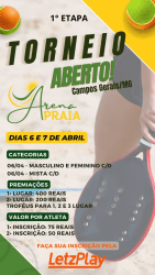 1ª Etapa Torneio Aberto Arena Praia - Masculino C