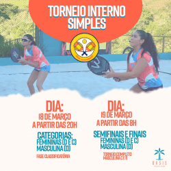 TORNEIO INTERNO DE SIMPLES  - FEMININA D 