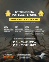 IV TORNEIO POP BEACH SPORTS - Masculina B