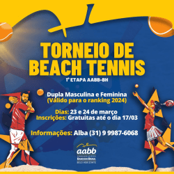 TORNEIO DUPLAS BEACH TENNIS AABB - 2024 - 1ª ETAPA - Feminino Intermediária