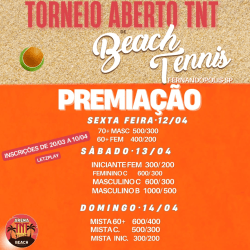 Torneio Aberto TNT de Beach Tennis - FEMININO 60+