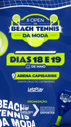 II OPEN DE BEACH TENNIS DA MODA - Feminino OPEN