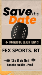 4º Torneio de Beach Tennis Fexsports. BT - Masculino Iniciante 