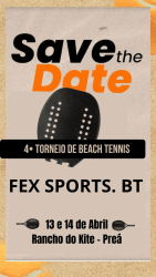 4º Torneio de Beach Tennis Fexsports. BT - +40