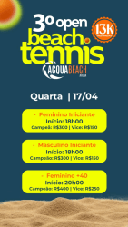 3º OPEN DE BEACH TENNIS ACQUA BEACH  - Feminina iniciante 