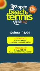 3º OPEN DE BEACH TENNIS ACQUA BEACH  - Feminina D