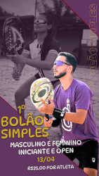 BOLÃO DE SIMPLES - SIMPLES MASCULINO INICIANTE