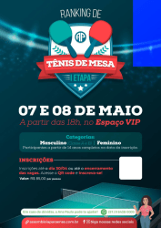 1ª  ETAPA  DO  RANKING  DE  TÊNIS  DE  MESA - CATEGORIA B (Intermediário)