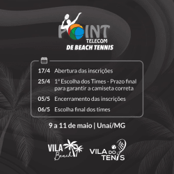 3ª Copa Point Telecom de Beach Tennis