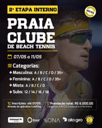 2ª Etapa Interno Praia Clube de Beach Tennis - 2024 - Feminino D